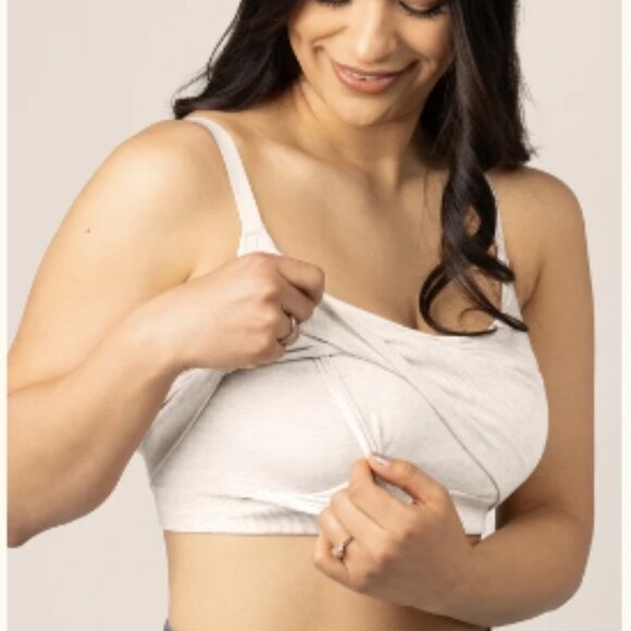Kindred Bravely Sublime Bamboo Hands-Free Pumping Lounge & Sleep Bra M Oat Nwt - Picture 8 of 14